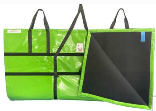 green panel bag